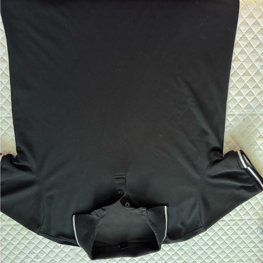 Black Polo Shirt with White Trim